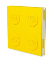 LEGO verschließbares Notizbuch Gelb mit Gelstift