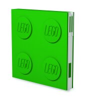 LEGO verschließbares Notizbuch Grün mit Gelstift