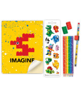 LEGO Notizbuch mit Schreibwarenset und Minifigur